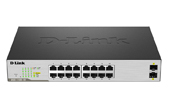 Thiết bị mạng D-Link | 16 Port 10/100/1000Mbps + 2 SFP 1000Mbps Gigabit Smart Switch D-Link DGS-1100-18