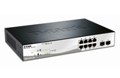 Thiết bị mạng D-Link | 8-Port PoE Gigabit Smart Switch + 2 Slot SFP D-Link DGS-1210-10P