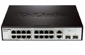 Thiết bị mạng D-Link | 16-Port Smart Switch + 2 Slot SFP D-Link DES-3200-18