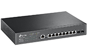 Thiết bị mạng TP-LINK | JetStream 8-Port Gigabit PoE+ with 2 SFP Slots Switch TP-LINK T2500G-10MPS