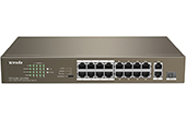 Thiết bị mạng TENDA | 16-Port PoE + 2GE/1SFP Switch TENDA TEF1118P-16-150W