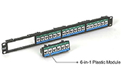 Cáp-phụ kiện LS | Emty Patch panel 24-port Unshielded LS CAT.6A (LS-PPP-UC-24P-E4-WM-C)