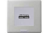 Thiết bị điện HONEYWELL | Ổ cắm đôi USB HONEYWELL PX5837SLT