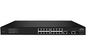 Switch PoE UNV | 16-Port 10/100Mbps Ethernet PoE Switch UNV NSW2000-16T2GC-POE