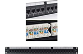 Cáp-phụ kiện VIVANCO | Patch panel 24-port Unshielded VIVANCO CAT.5E (VCCPUF5241A)