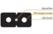 Cáp quang VIVANCO | FTTH Indoor Optical Fiber Cable 2 core VIVANCO VCFHNF2S2LS (1000m/Drum)