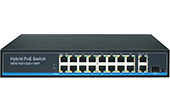 Thiết bị mạng HASIVO | 16-Port FE PoE + 2-Port GE Uplink + 1-Port SFP Switch HASIVO S2600P-16F-2G-1S