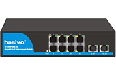 Thiết bị mạng HASIVO | 8-Port GE PoE + 2-Port Giga Uplink Switch HASIVO S1200P-8G-2G