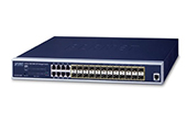 Thiết bị mạng PLANET | 24-port 100/1000X SFP + 8-port Shared TP Managed Switch PLANET GS-5220-16S8C