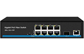 Thiết bị mạng HASIVO | 8-Port GE PoE + 1-Port Giga Uplink + 1-Port SFP Switch HASIVO S1200WP-8G-1TS