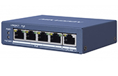 Switch PoE HIKVISION | 5-Port Gigabit Unmanaged Hi-PoE Switch HIKVISION DS-3E0505HP-E