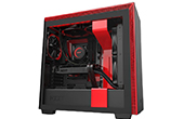 Vỏ case-Nguồn tản nhiệt NZXT | Mid-Tower Case with RGB NZXT H710i MATTE BLACK/RED