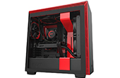 Vỏ case-Nguồn tản nhiệt NZXT | Mid-Tower Case with Tempered Glass NZXT H710 MATTE BLACK/RED