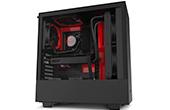 Vỏ case-Nguồn tản nhiệt NZXT | Compact Mid-Tower Case NZXT H510 MATTE BLACK/RED