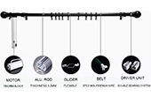 Báo động GOMAN | Motor dùng cho rèm cửa ống Zigbee GOMAN GM-CM357Z (Bộ 4.2 mét)