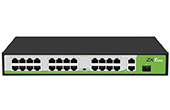 Thiết bị mạng ZKTeco | 24-Port 10/100Mbps PoE Switch ZKTeco PE242-300-C