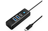 Bộ chia Hub ORICO | Bộ chia USB HUB 3 cổng ORICO PWC2U-C3-015-BK-EP