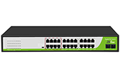 Thiết bị mạng ZKTeco | 24-Port 10/100/1000Mbps PoE Switch ZKTeco PE242-300-G