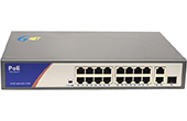 Switch PoE G-NET | 16-Port 10/100Base-TX PoE Switch G-NET G-PES-16TP1GX2GT-SFP