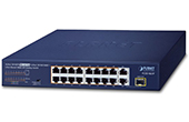 Thiết bị mạng PLANET | 16-Port Gigabit PoE+2-Port GE+1-Port Shared 1000X SFP Desktop Switch PLANET FGSD-1821P