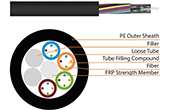 Cáp-phụ kiện HEIZKA | Outdoor Stranded Loose Tube Non-Metallic CSM Optical Fibre Cable HEIZKA HEFOLN044PE