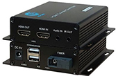 HDMI/VGA/DVI Fiber Converter HO-LINK | Bộ kéo dài HDMI 1080P qua cáp quang 1FO HO-LINK HL-HDMI-1USB-20T/R