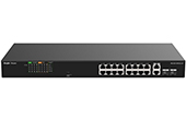 Thiết bị mạng RUIJIE | 16-Port 10/100Mbps with 2-Port Gigabit Unmanaged PoE Switch RUIJIE RG-ES118FGS-LP